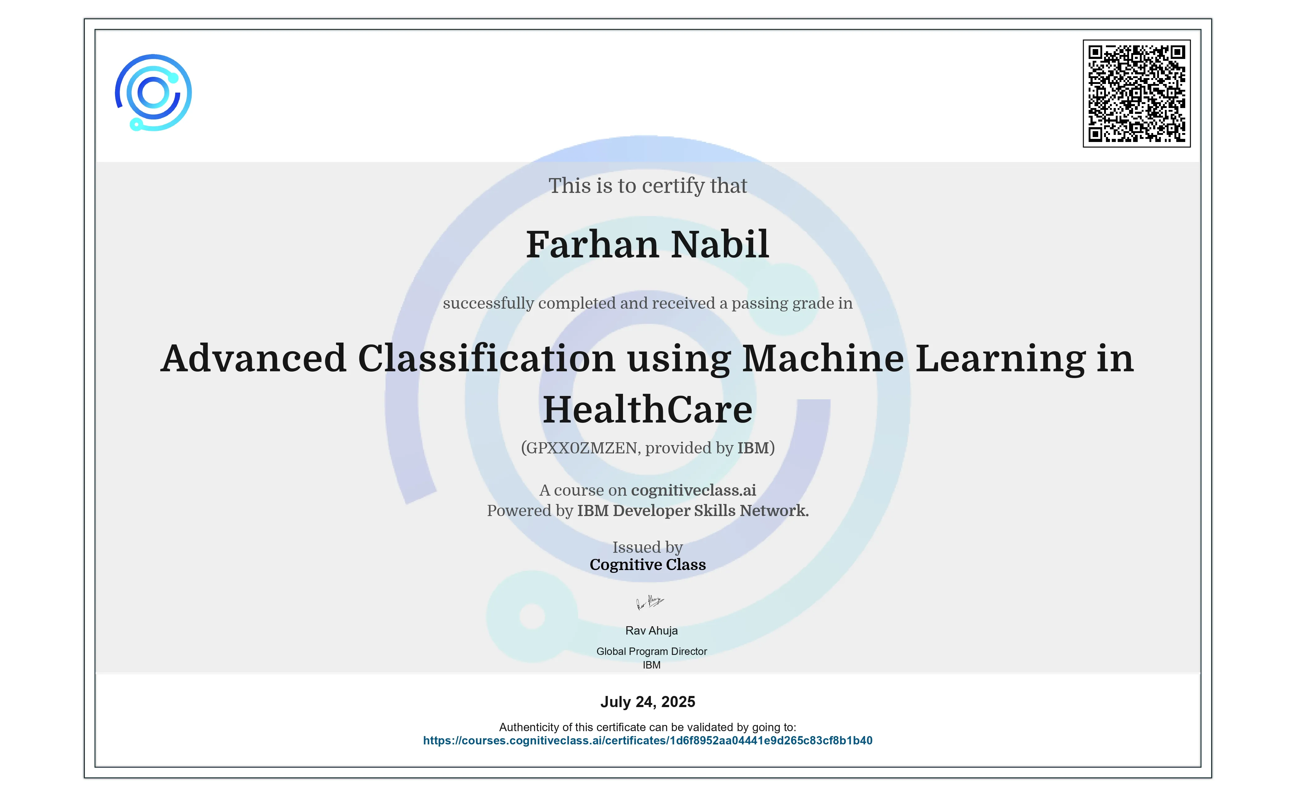 Project Certificate 3