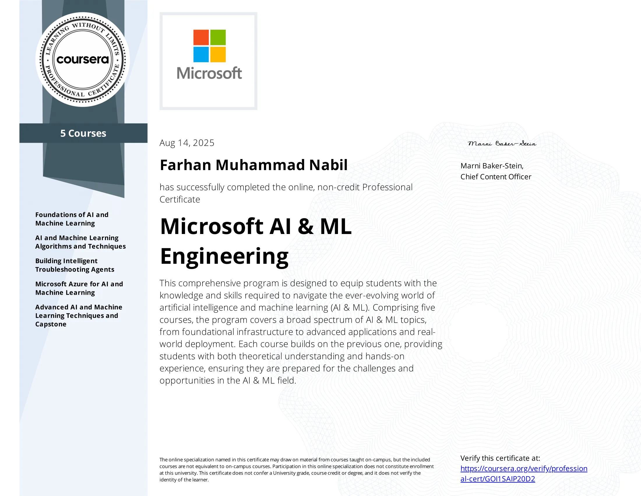 Microsoft AI & ML Engineering