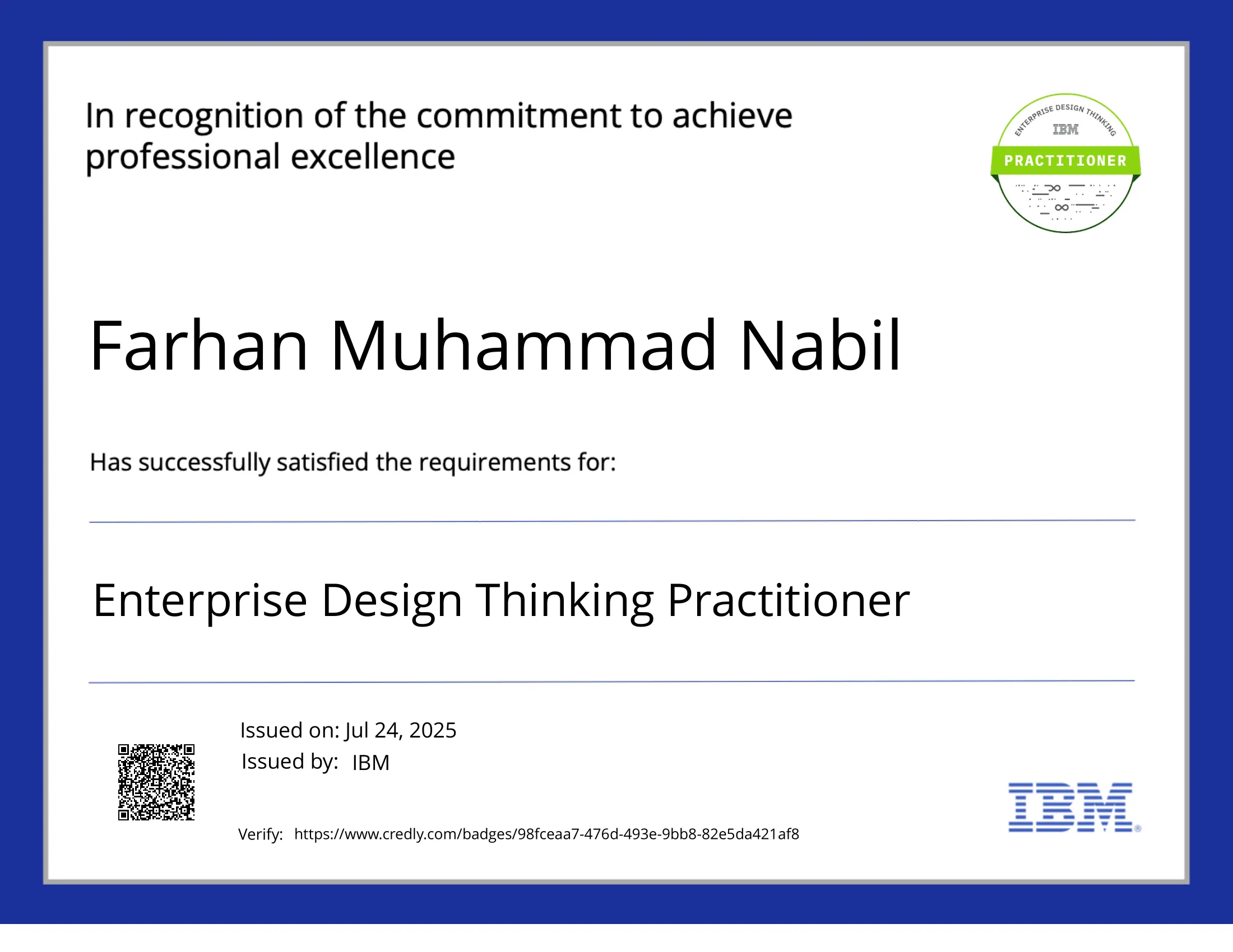 Enterprise Design Thinking Practitioner