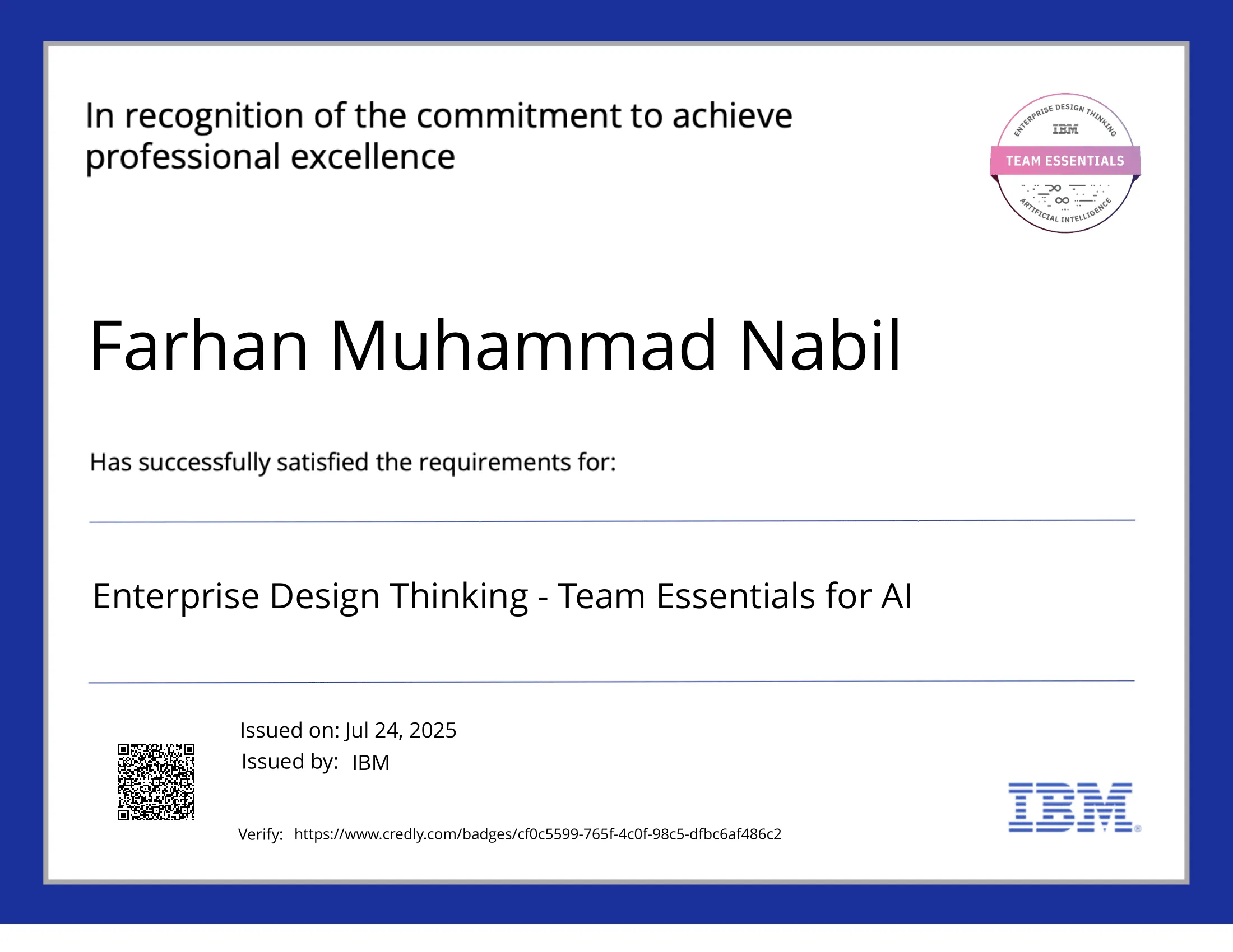 Enterprise Design Thinking - Team Essentials for AI